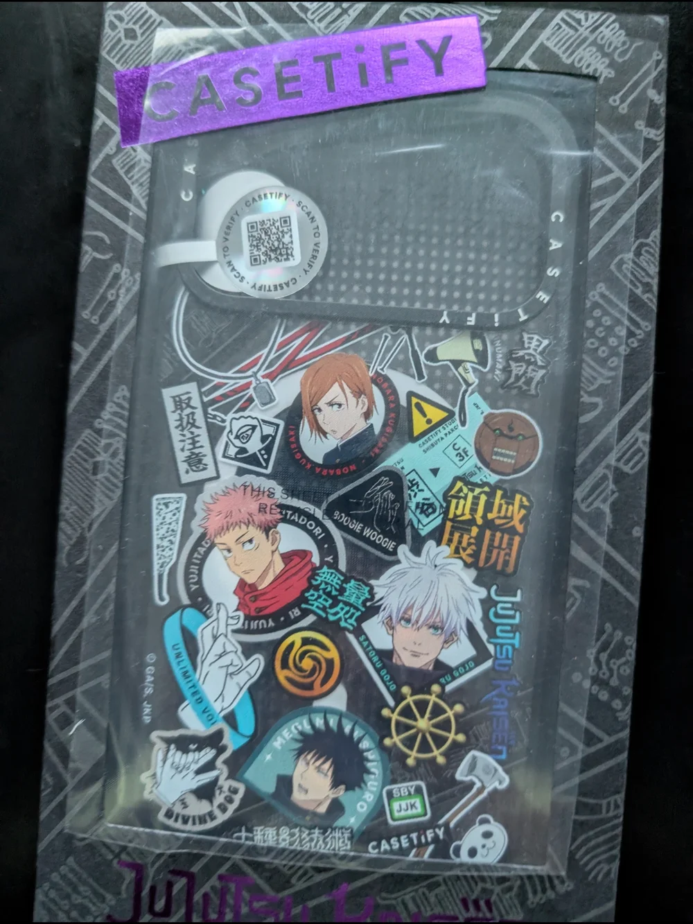Casetify Jujutsu Kaisen Sticker Phone Case - iPhone 17 Pro Black